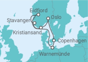 Itinerario della crociera Norvegia, Danimarca - MSC Crociere