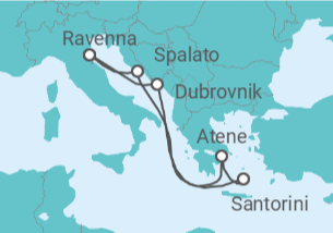 Itinerario della crociera Croazia, Grecia - Royal Caribbean