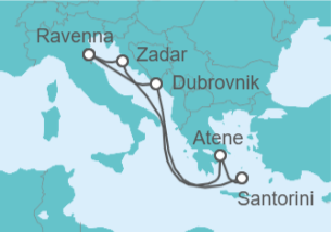 Itinerario della crociera Croazia, Grecia - Royal Caribbean