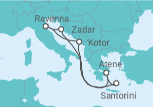 Itinerario della crociera Montenegro, Grecia - Royal Caribbean