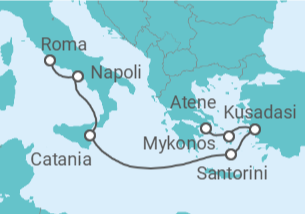 Itinerario della crociera Italia, Grecia, Turchia - Royal Caribbean