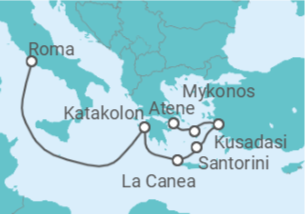 Itinerario della crociera Grecia, Turchia - Royal Caribbean