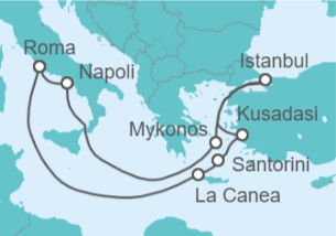 Itinerario della crociera Grecia, Turchia, Italia - Celebrity Cruises