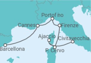 Itinerario della crociera Francia, Italia - Explora Journeys