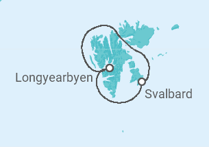 Itinerario della crociera Longyearbyen to Longyearbyen - Silversea