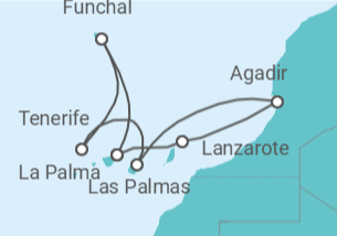 Itinerario della crociera Isole Canarie - Costa Crociere