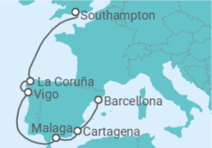 Itinerario della crociera Spagna - Disney Cruise Line