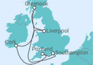 Itinerario della crociera Regno Unito, Irlanda - Disney Cruise Line