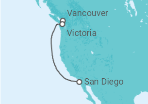 Itinerario della crociera Alaska - Holland America Line