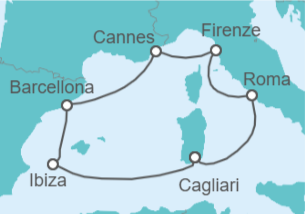 Itinerario della crociera Italia, Francia, Spagna - MSC Crociere