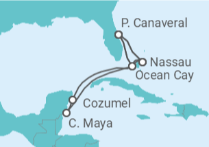 Itinerario della crociera Bahamas, Messico, Stati Uniti - MSC Crociere