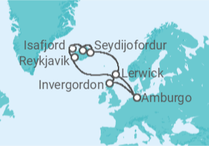 Itinerario della crociera Regno Unito, Islanda - Con volo - MSC Crociere