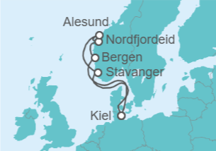 Itinerario della crociera Norvegia - AIDA