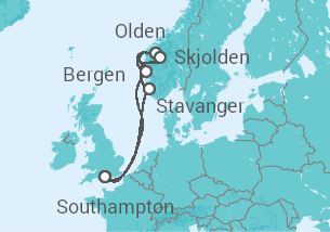 Itinerario della crociera Norvegia - Cunard