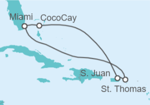 Itinerario della crociera Portorico, Isole Vergini statunitensi - Royal Caribbean