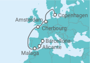 Itinerario della crociera Olanda, Francia, Spagna - MSC Crociere
