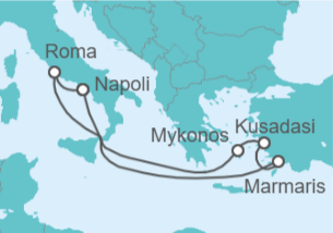 Itinerario della crociera Turchia, Italia, Grecia - MSC Crociere