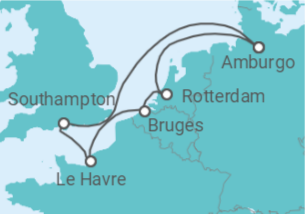 Itinerario della crociera Olanda, Belgio, Francia, Regno Unito - Con volo - MSC Crociere