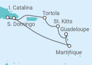Itinerario della crociera Martinica, Guadalupa, Isole Vergini - Costa Crociere