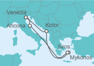 Itinerario della crociera Italia, Grecia - MSC Crociere