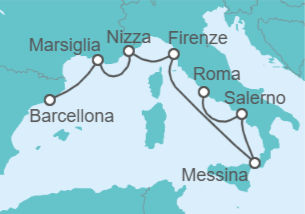 Itinerario della crociera Francia, Italia - NCL Norwegian Cruise Line