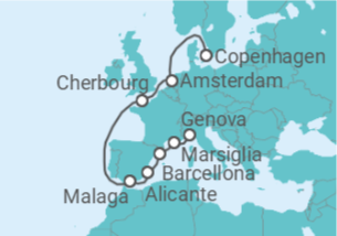 Itinerario della crociera Olanda, Francia, Spagna - MSC Crociere