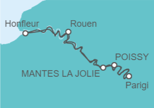 Itinerario della crociera París y la Costa de Normandía (formula puerto/puerto) - CroisiEurope