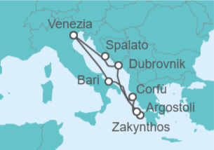 Itinerario della crociera Grecia, Croazia, Italia - Costa Crociere