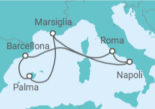 Itinerario della crociera Italia, Francia, Spagna - Royal Caribbean