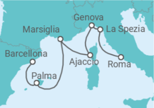 Itinerario della crociera Spagna, Francia, Italia - Princess Cruises
