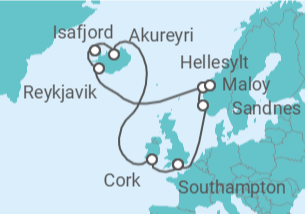 Itinerario della crociera Irlanda, Islanda, Norvegia - Con volo - MSC Crociere