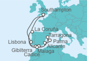 Itinerario della crociera Portogallo, Spagna, Gibilterra - Con volo - MSC Crociere
