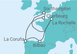 Itinerario della crociera Spagna, Francia - Con volo - MSC Crociere