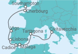Itinerario della crociera Spagna, Portogallo, Francia - MSC Crociere
