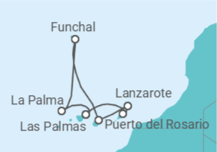 Itinerario della crociera Isole Canarie - AIDA
