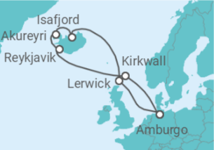 Itinerario della crociera Regno Unito, Islanda - MSC Crociere
