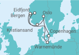 Itinerario della crociera Germania, Norvegia - MSC Crociere
