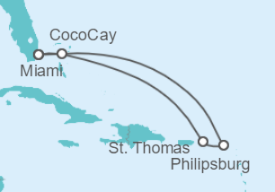 Itinerario della crociera Isole Vergini statunitensi, Sint Maarten - Royal Caribbean