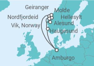 Itinerario della crociera Norvegia - Costa Crociere