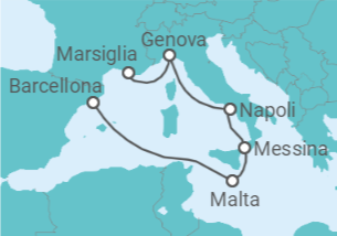 Itinerario della crociera Italia, Malta - MSC Crociere