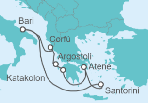 Itinerario della crociera Grecia, Italia - MSC Crociere