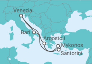 Itinerario della crociera Italia, Grecia - Costa Crociere