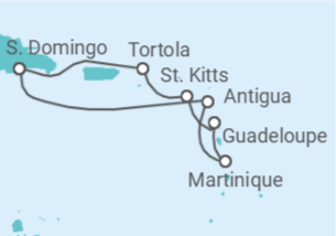 Itinerario della crociera Martinica, Guadalupa, Isole Vergini - Costa Crociere