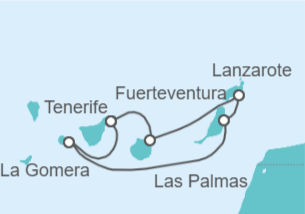 Itinerario della crociera Isole Canarie - Costa Crociere