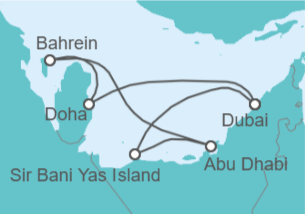 Itinerario della crociera Qatar, Emirati Arabi - MSC Crociere