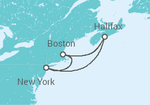 Itinerario della crociera Stati Uniti, Canada - AIDA