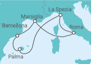 Itinerario della crociera Francia, Spagna, Italia - Royal Caribbean