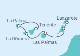 Itinerario della crociera Isole Canarie - CroisiMer