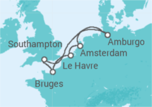 Itinerario della crociera Francia, Belgio, Olanda, Germania - MSC Crociere