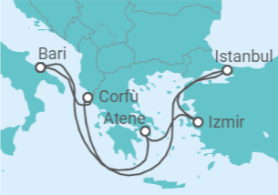 Itinerario della crociera Grecia, Italia, Turchia - MSC Crociere